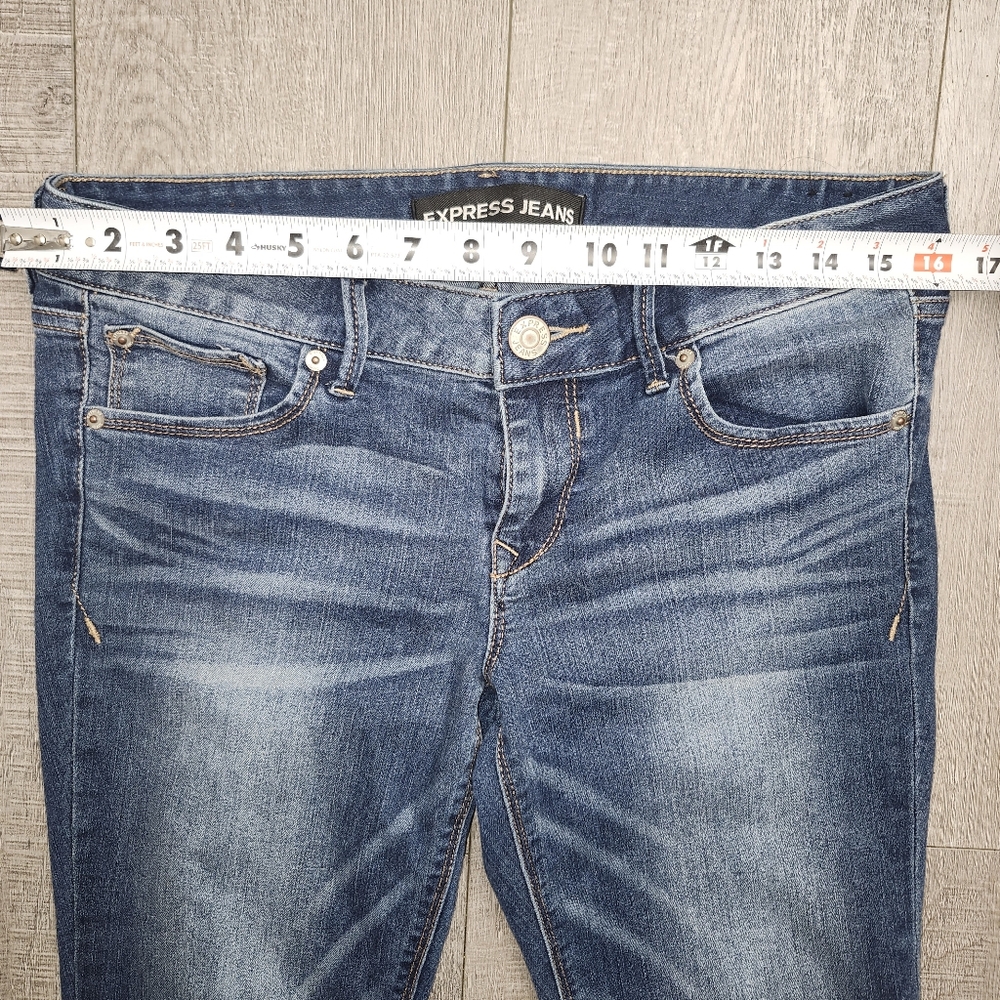 Express Dark Blue Denim Leggings